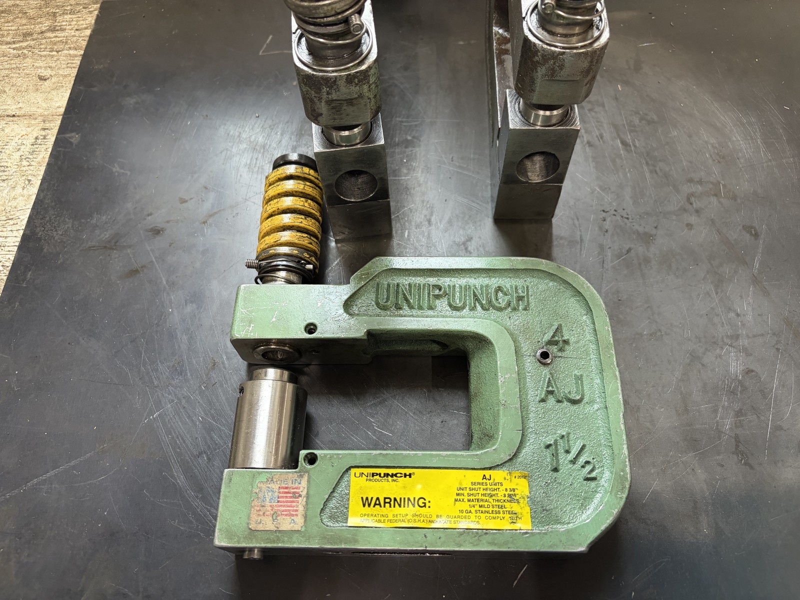 Unipunch 4AJ 1-1/2 C Frame Loaded Punch Holders (Lot of 3)