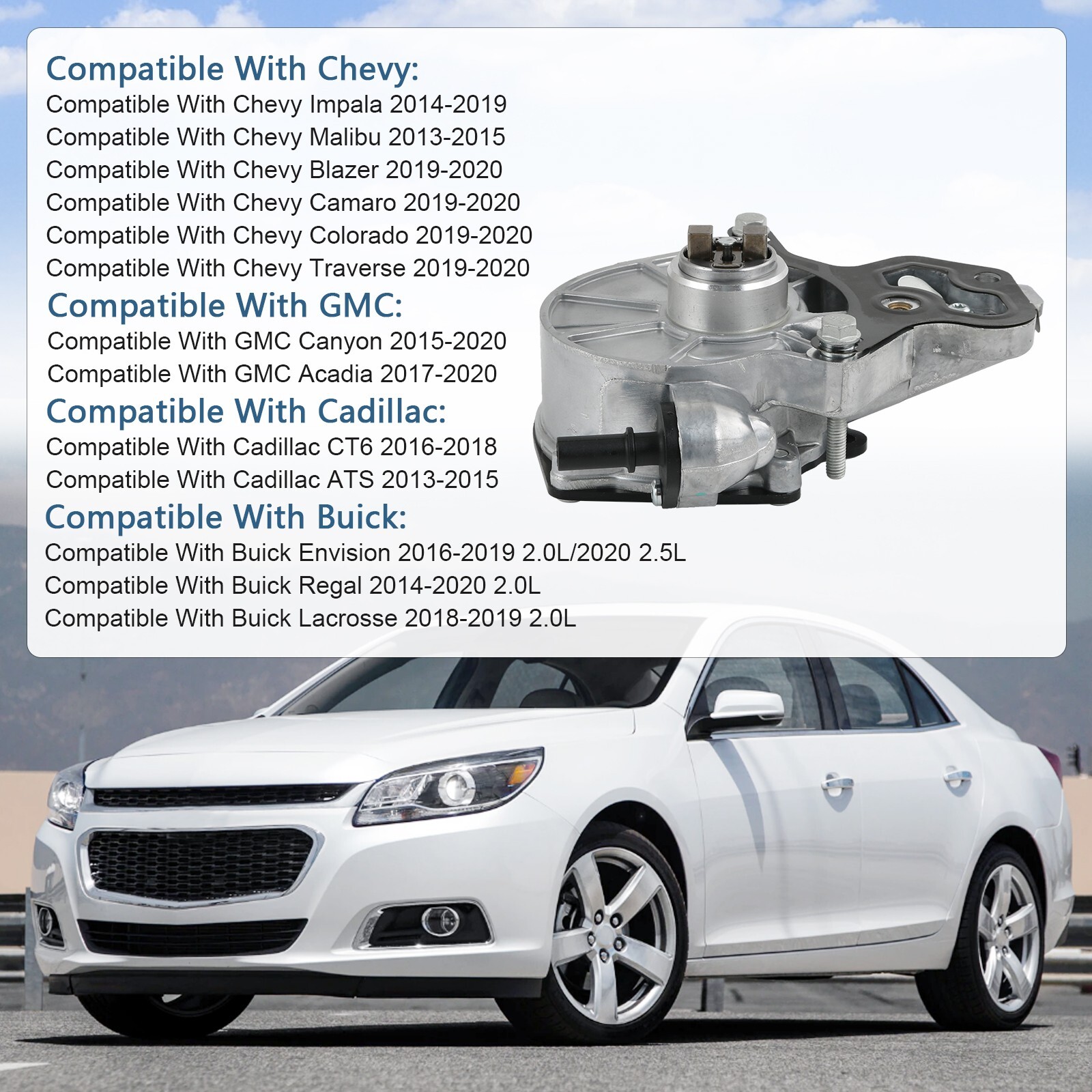 12686657 For Chevy GMC Cadillac Buick Original Equipment Vacuum Pump