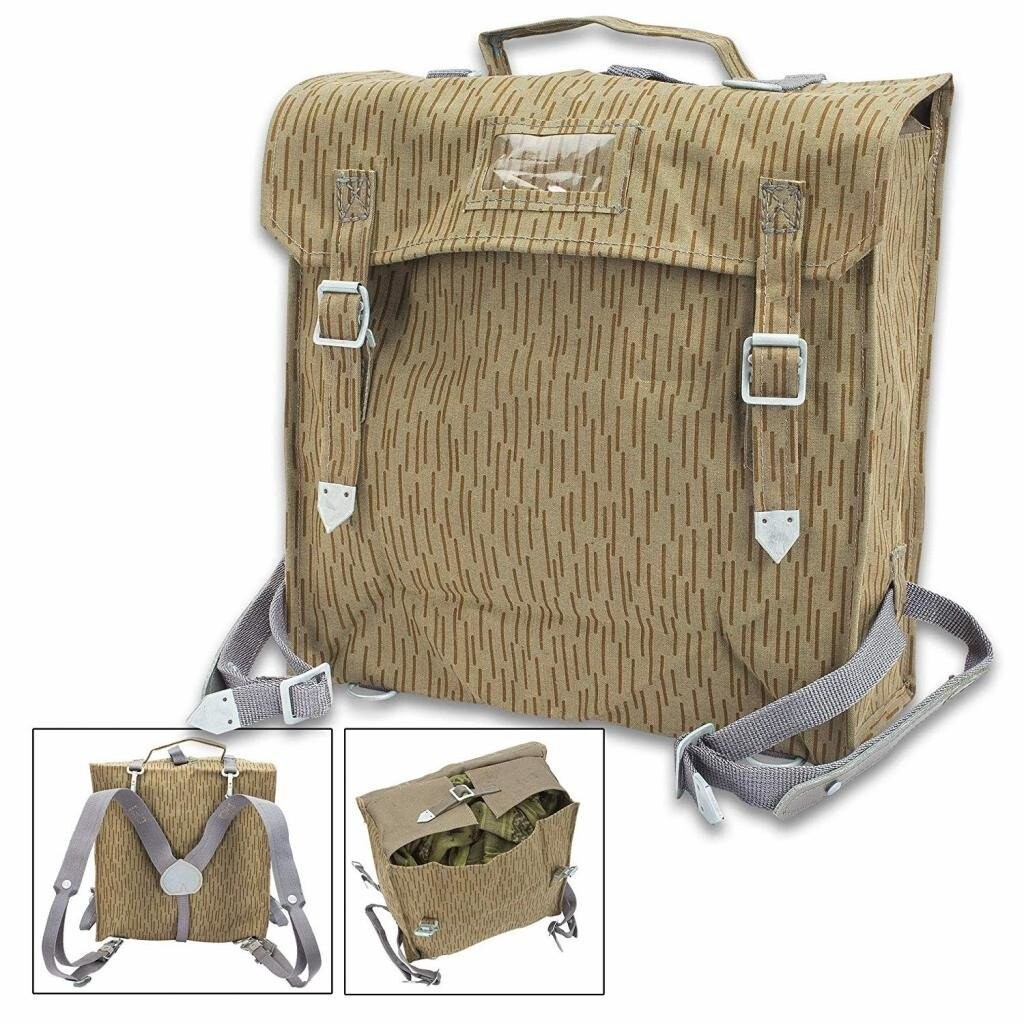 East German NVA Rucksack Strichtarn Camo Field Pack Raindrop Backpack Field Gear