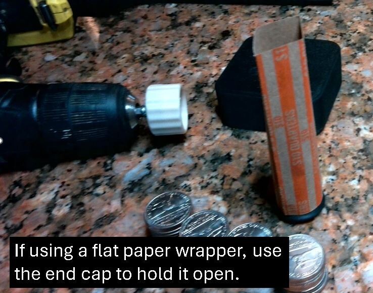 14 pc 6 Denomination Coin Roll End Crimp Set with Steel crimp tabs and drive bit