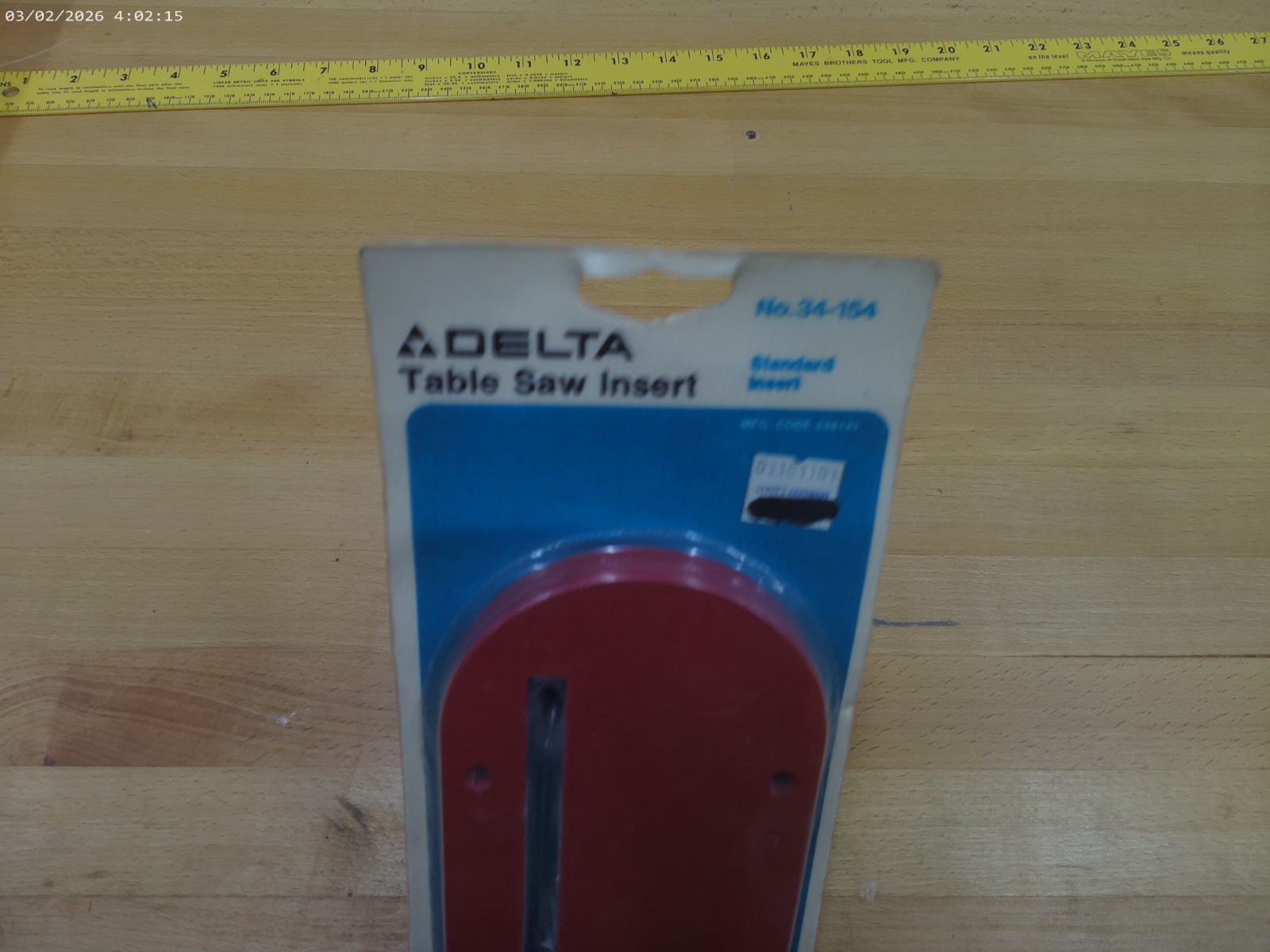 Delta 34-154 Insert for 34-761 Unisaw 34-426 10" LTA Saw 34-440 10" Contractors