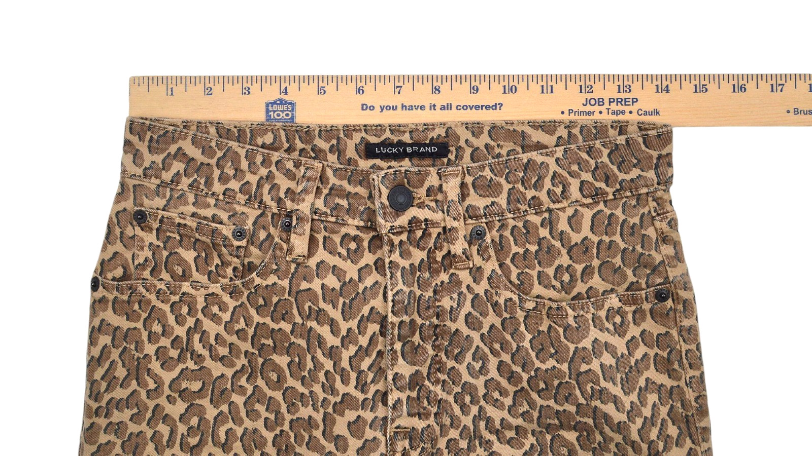 Lucky Brand High Rise Bridgette Slim Jeans Womens Size 6/28 Leopard Print Denim