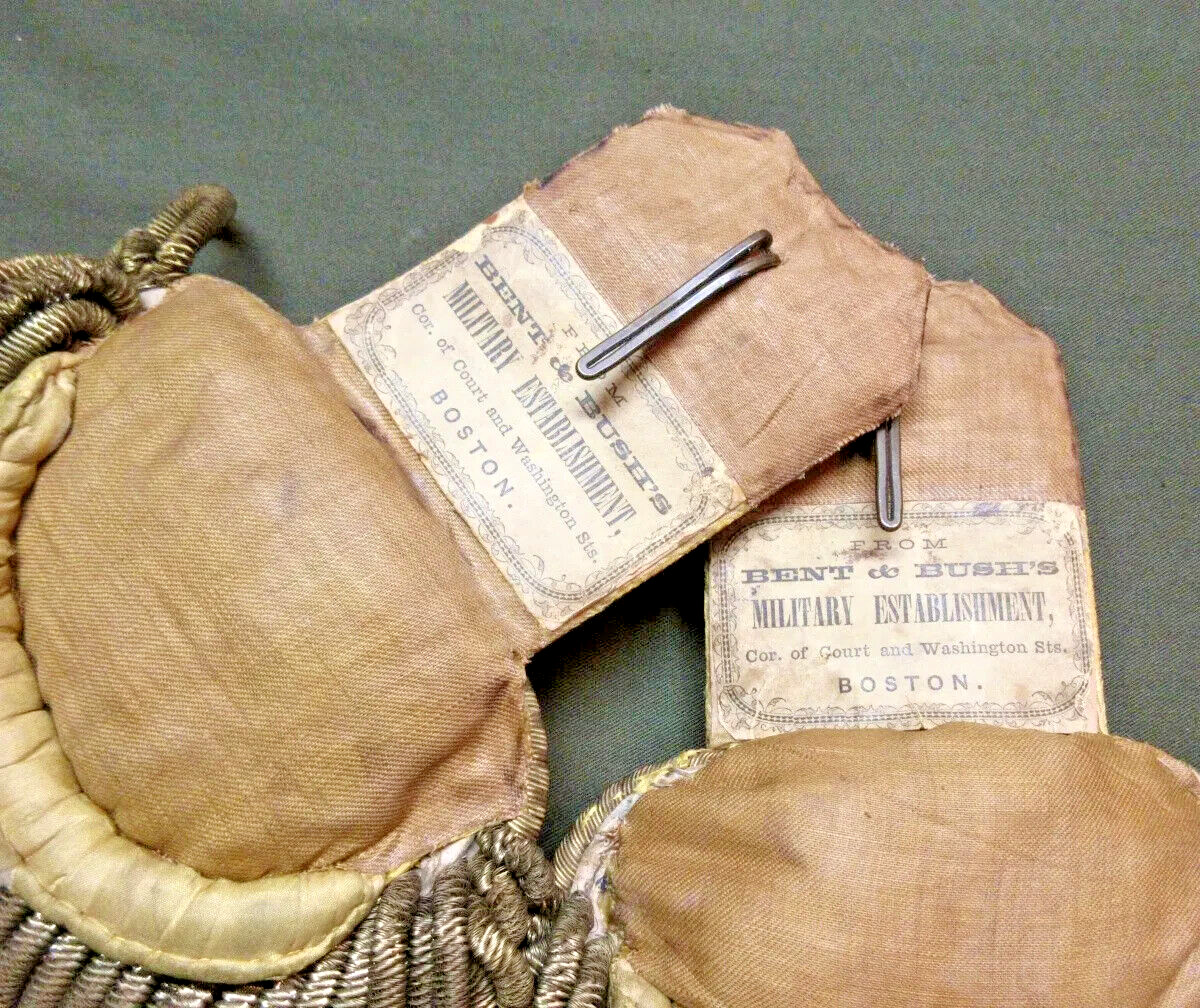 Pre Civil War Company Grade Epaulettes Made by Bent & Bush - Boston