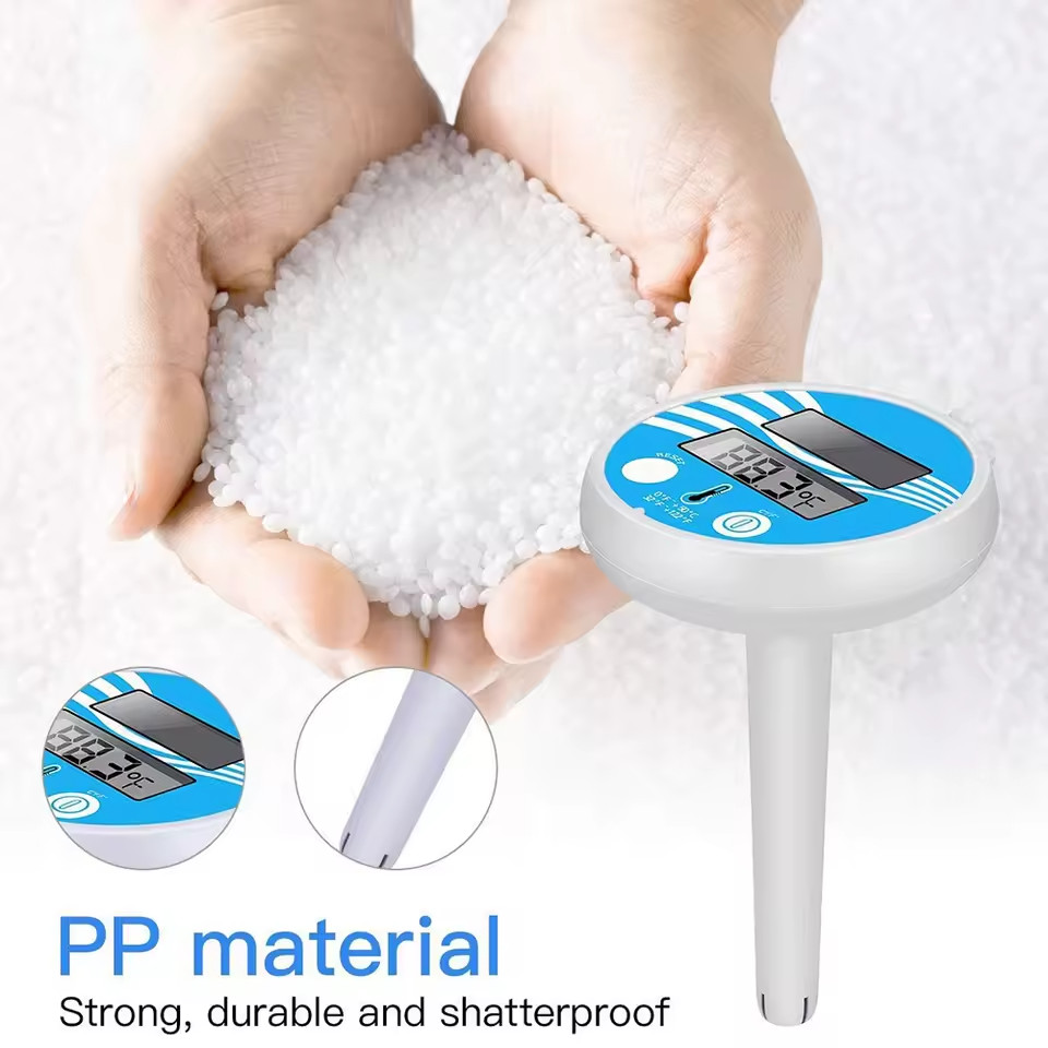 Solar Digital Pool Thermometer Floating Waterproof LCD Spa Hot Tub Temperature