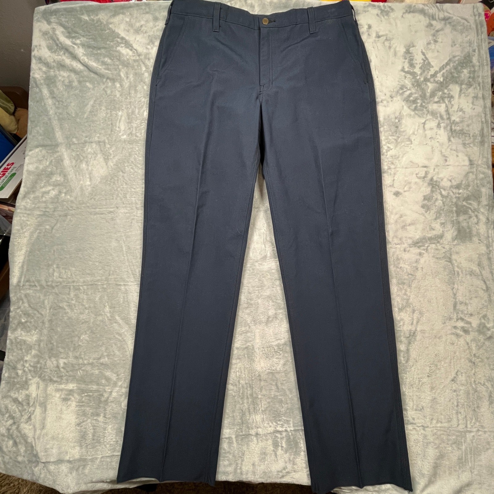 Workrite FR Work Pants Mens 38x35 Navy Blue Nomex IIIA Flame Resistant 402NX75NB