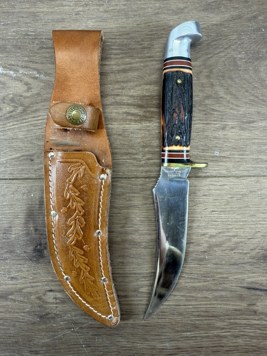 WESTERN KNIVES H39 FIXED BLADE HUNTING KNIFE WITH SCABBARD MADE IN U (WCP036169)