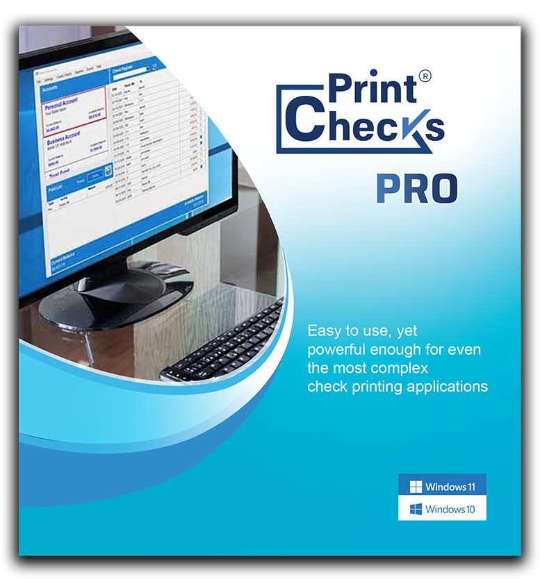 Print Checks Pro - Check Printing Software for Windows 10 - CD Only