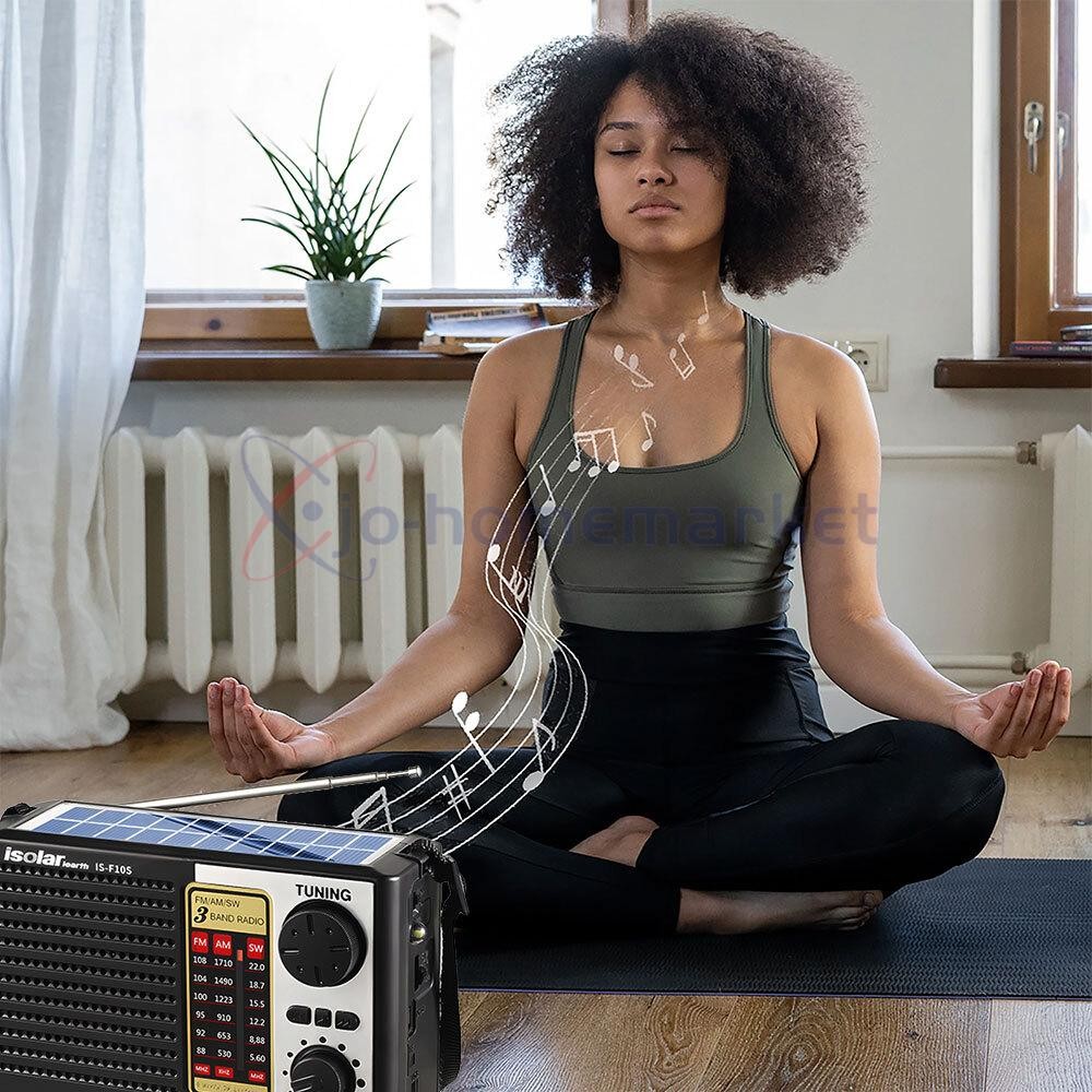 Portable Solar Radio FM/AM SW Digital Bluetooth Speaker MP3 Player Rechargeable