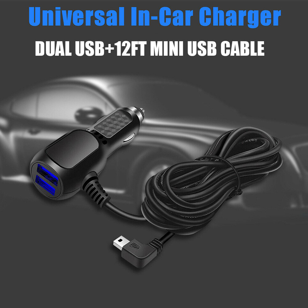 QC3.0 Car Charger Power Cord For Garmin Nuvi 50LM/T 55 LM/T 65 LM/T GPS Dash Cam