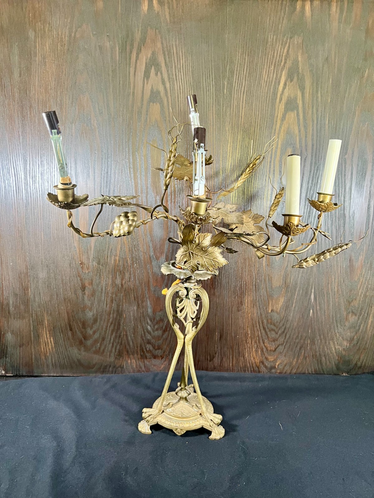 Antique Candelabra Table Lamps, set of 2 (Not Working -for parts or Restoration)