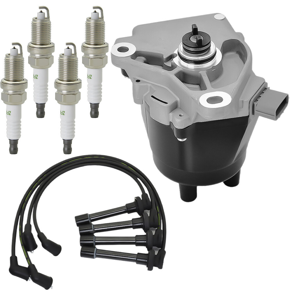 Distributor w/ Cap&Rotor +Wire +Spark Plug for Honda Accord EX LX 2.3L 1998-2002