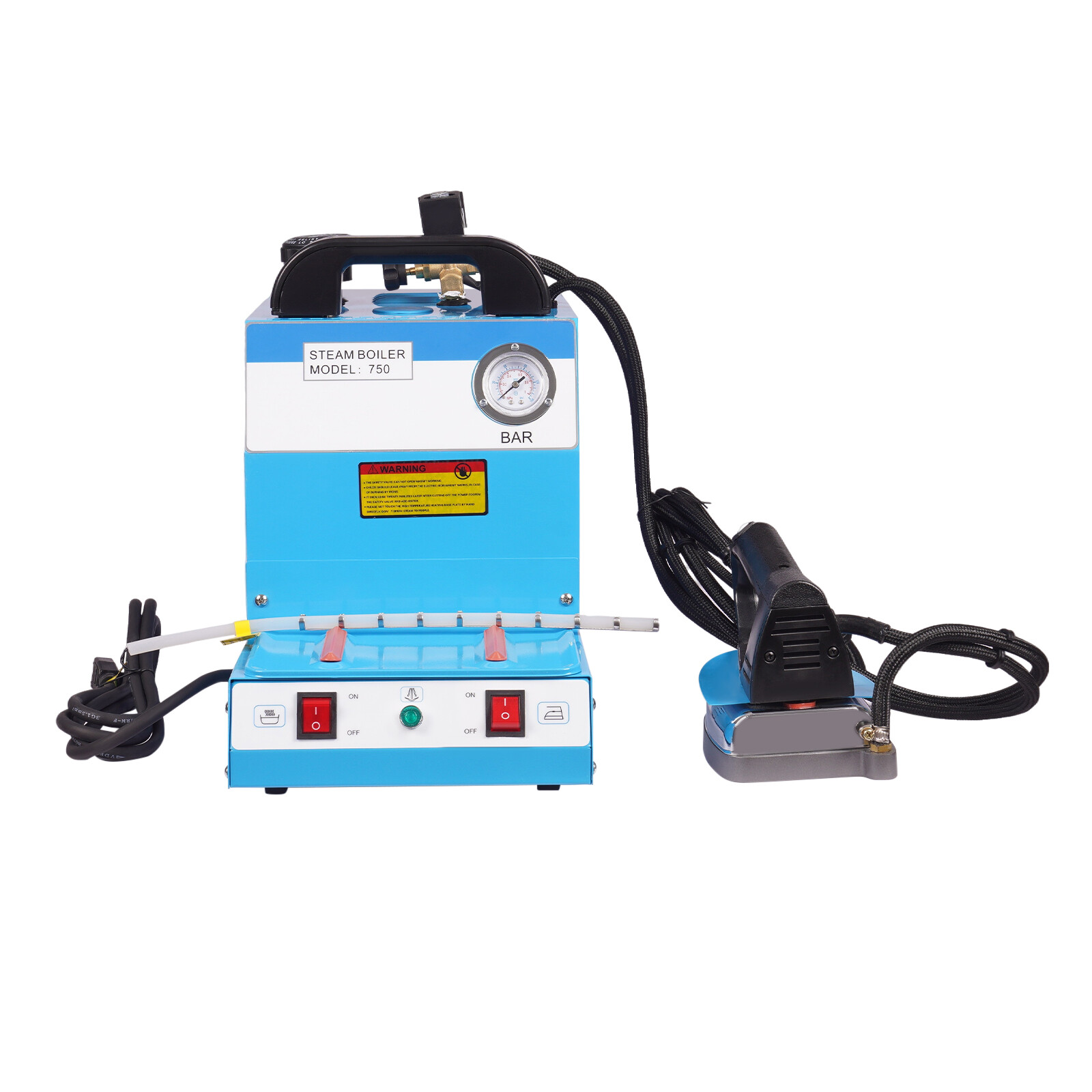 Electric Steam Iron with Boiler for Dry Cleaner Curtain Blue 110V Commercial