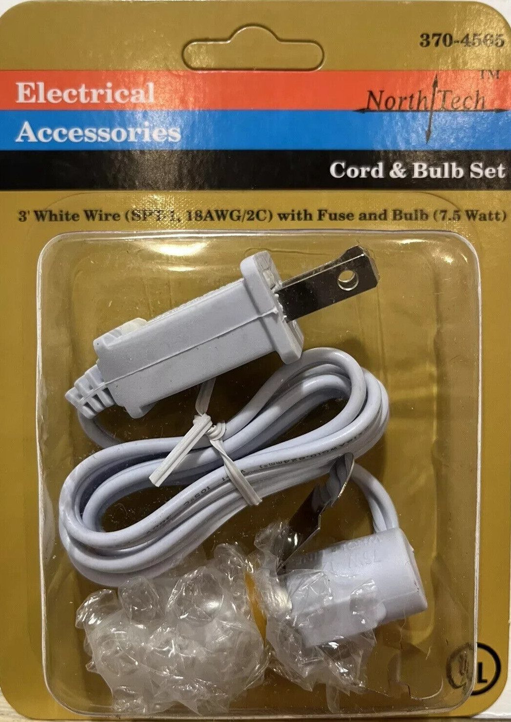 New C7 Replacement Light Cord for BLOW MOLD, 3', Socket & Bulb Outdoor W/Fuse