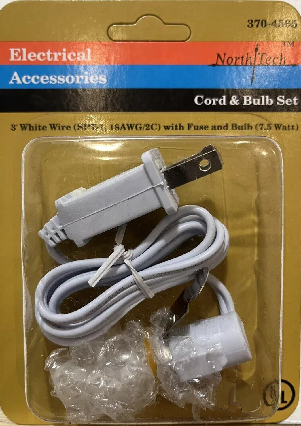 New C7 Replacement Light Cord for blow mold, 3', Socket & Bulb Outdoor W/Fuse