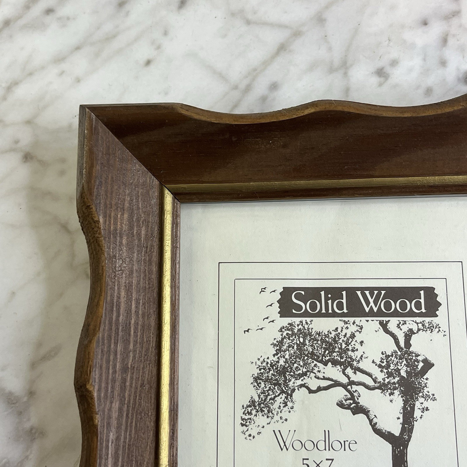 Woodlore Solid Wood Picture Frame Brown 5x7 Acme Frame Products Vintage MCM