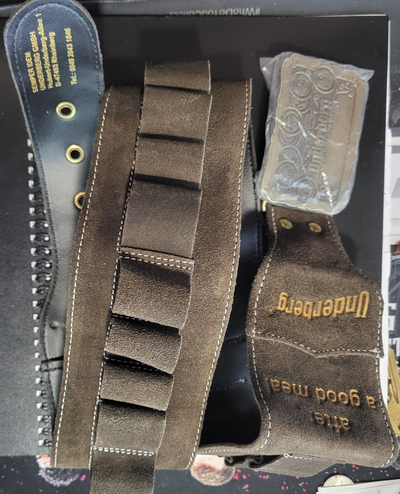 Original Underberg Leather Ammo Belt New in Bag with Free Shipping