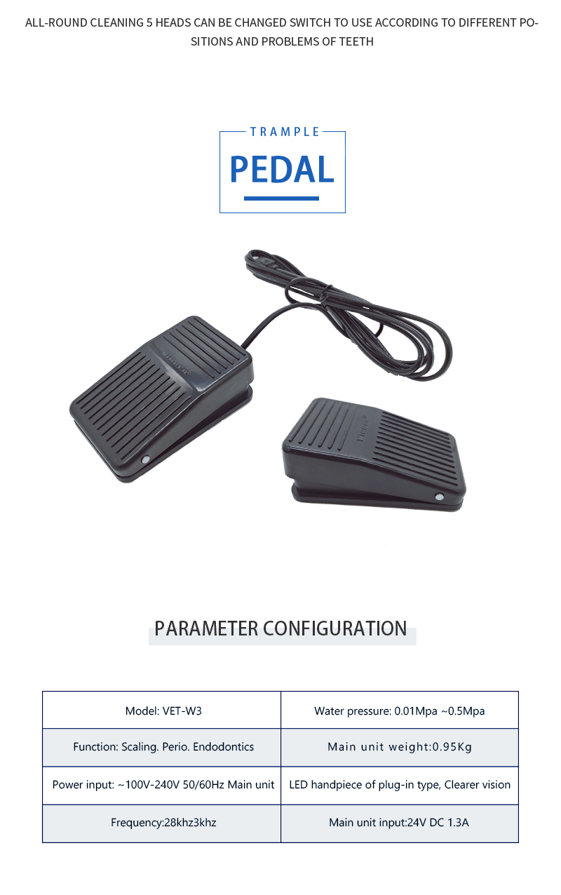 FDA Dental Scaler Ultrasonic Scaler Piezo for Cavitron EMS+Handpiece+2Bottles