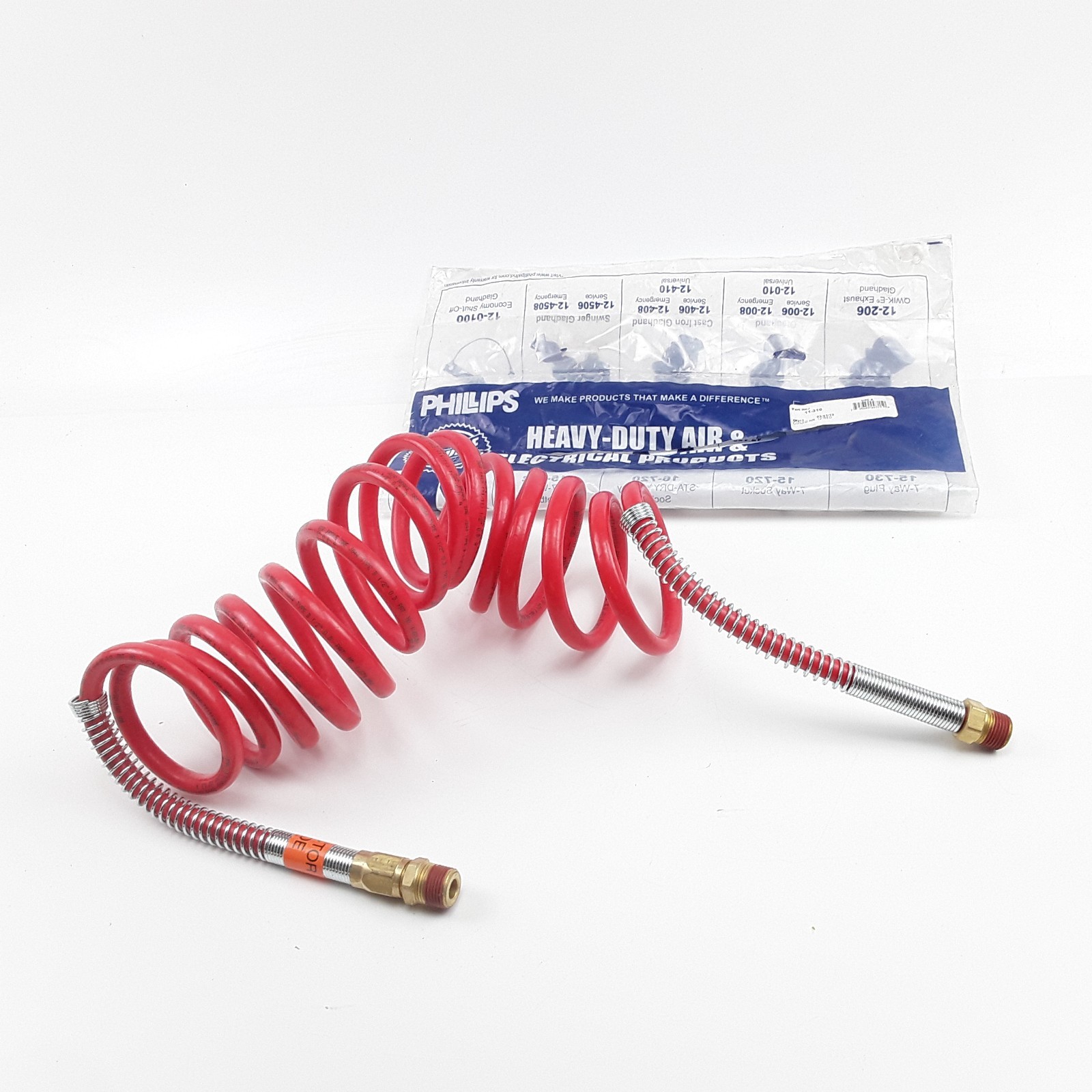 Phillips Industries 11-310 Emergency Air Brake Hose Assembly - 12 ft. Red