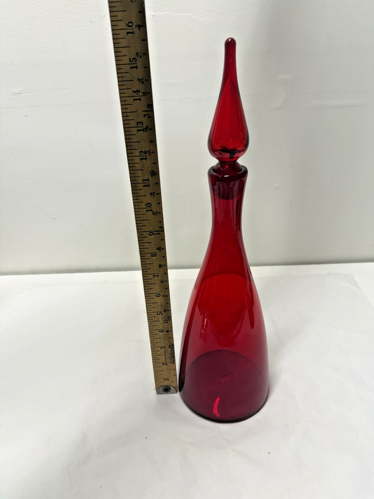 Mid Century Modern Blenko #920M Ruby Red decanter. Anderson 🐝