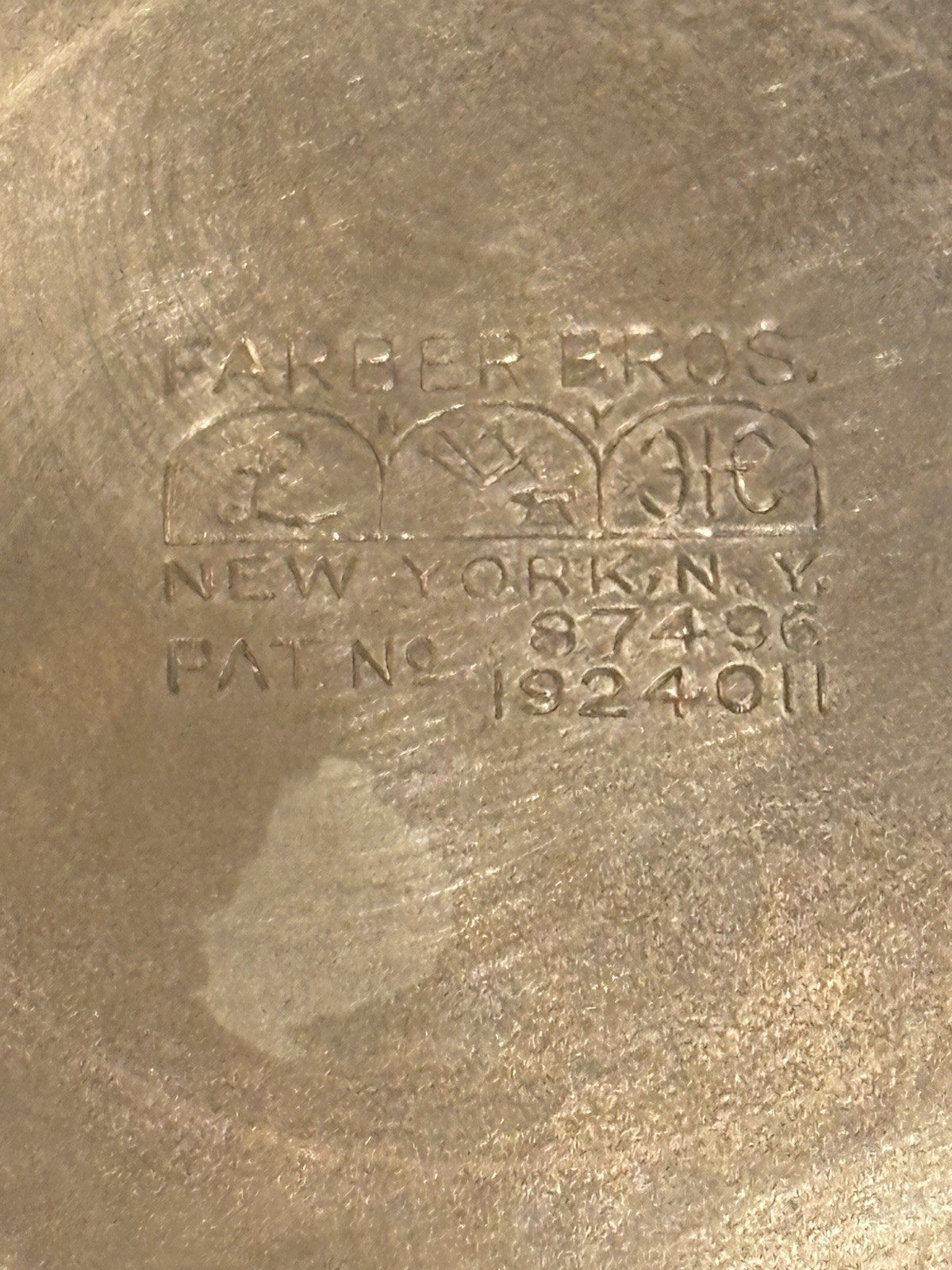 Farber Bros Krome Kraft Amethyst Cocktail Decanter with 6 Glasses