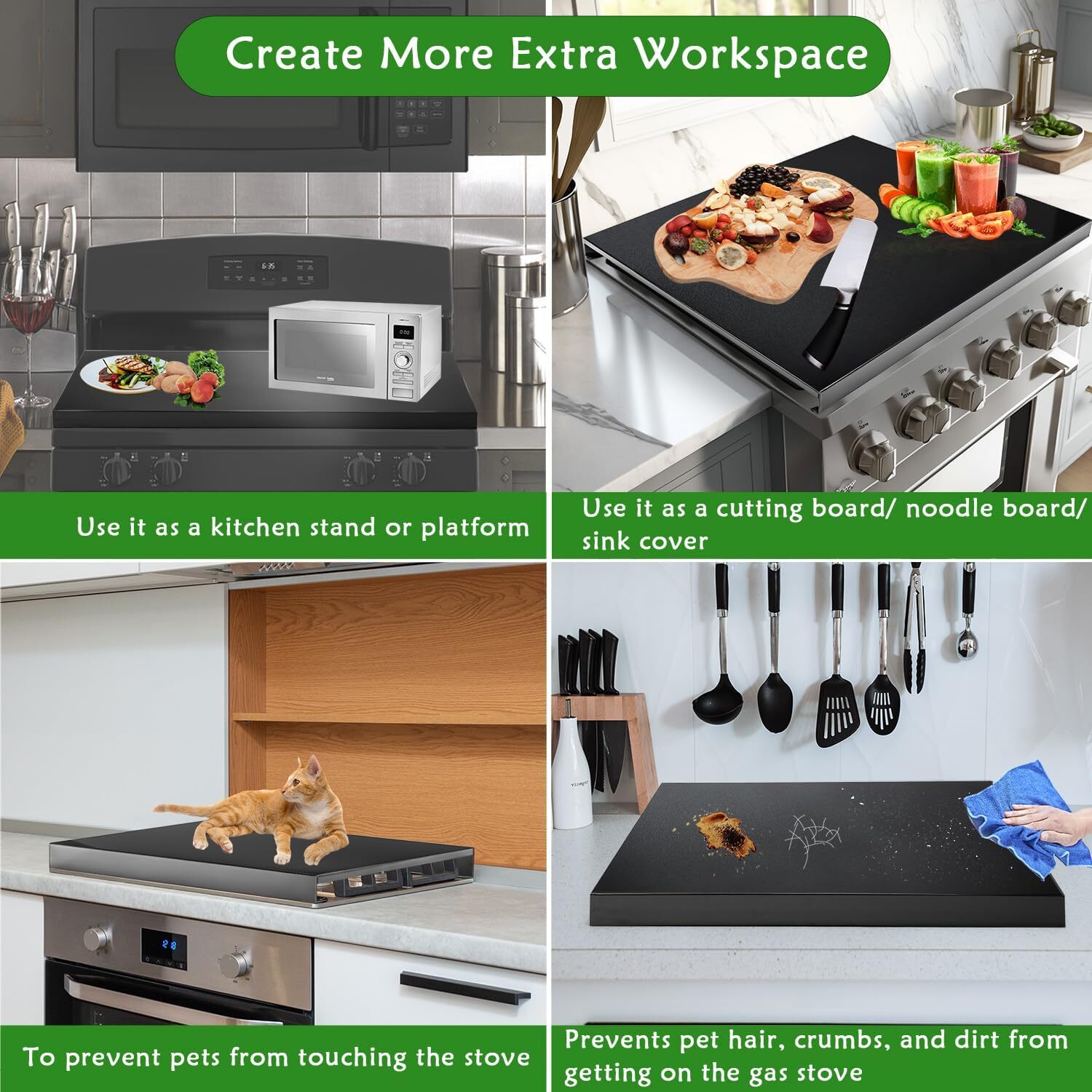 Gas Stove Cover Board, Resistance to Heat Range Covers for Gas Stove