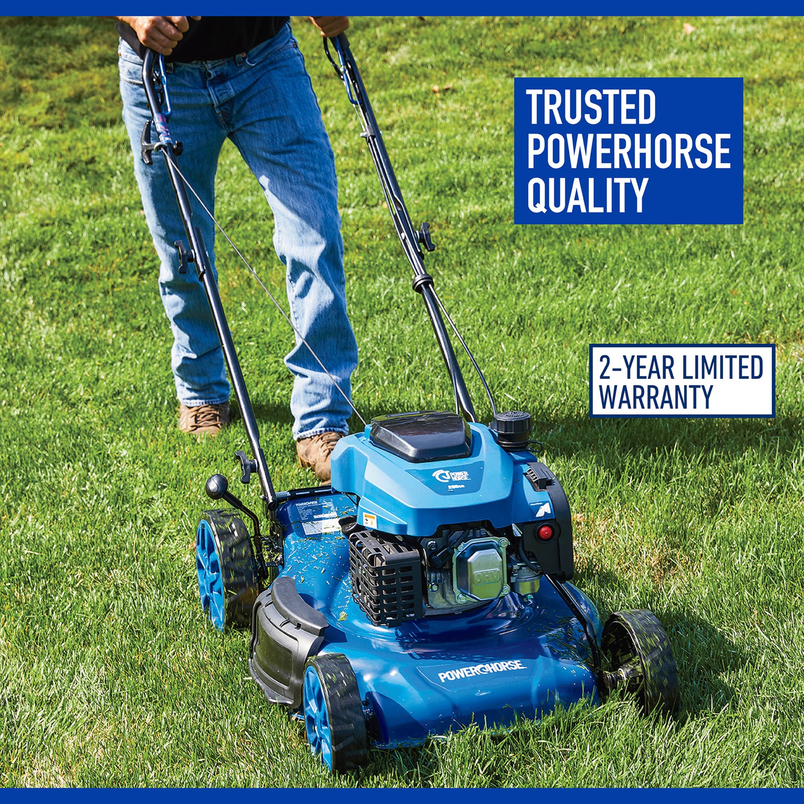 Powerhorse 21in. 3-in-1 Self-Propelled Gas Lawn Mower, 200cc Engine