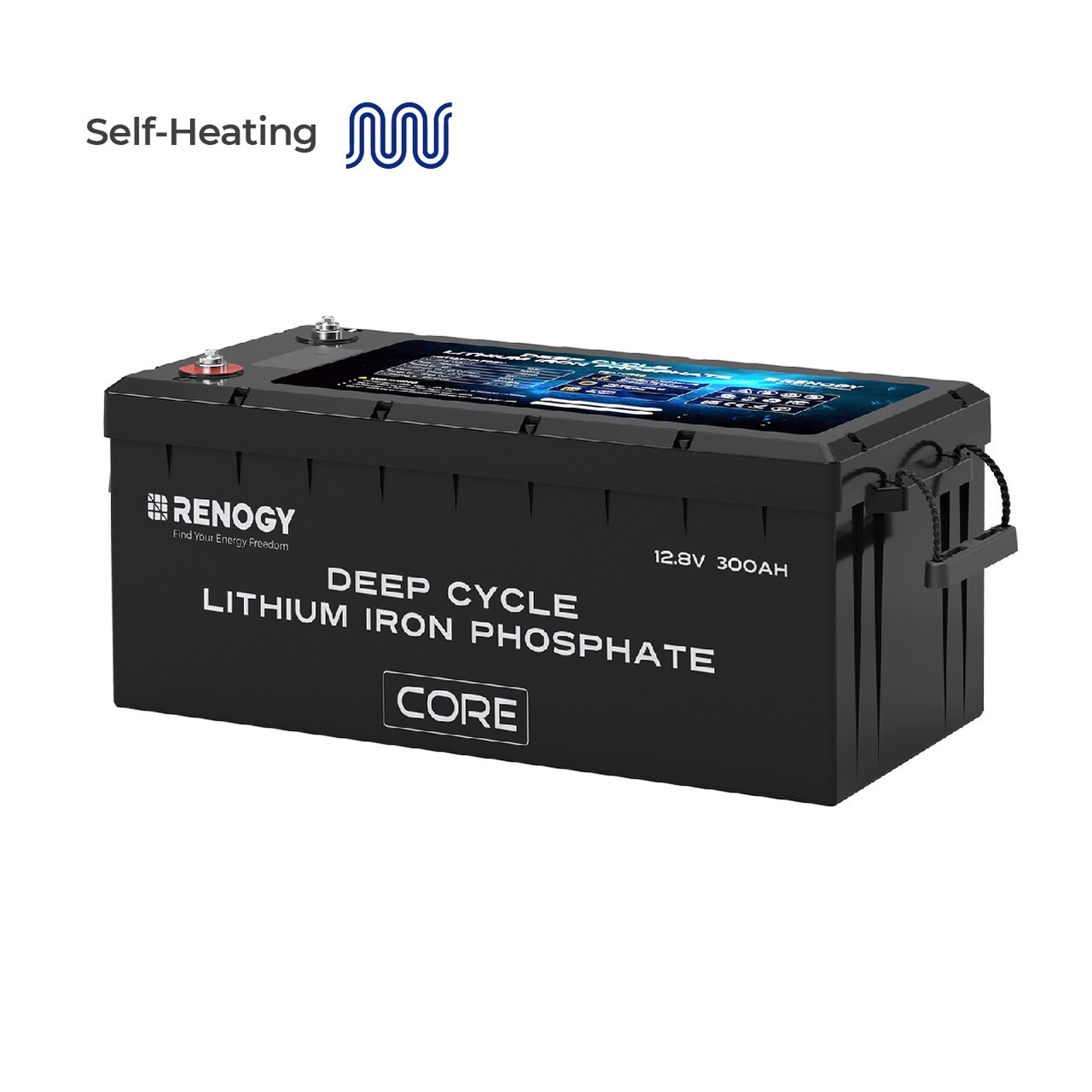 Renogy 12V 300Ah Series Deep Cycle Lithium Iron Phosphate Battery w/Self-Heating