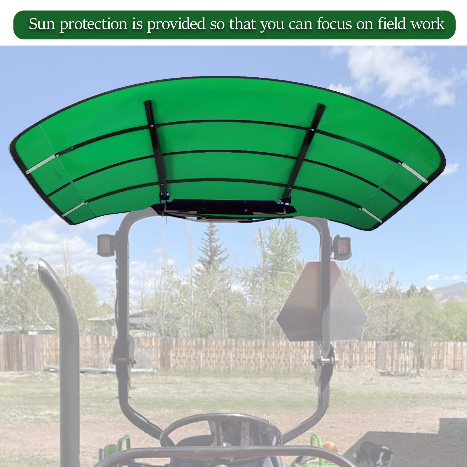 Tuff Top Tractor Canopy 52" X 52" For John Deere 2" x 2" or 2" x 3" ROPS Green