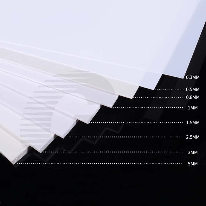 White ABS Styrene Plastic Sheet 0.5-30mm Thick Smooth DIY Model Craft All Sizes