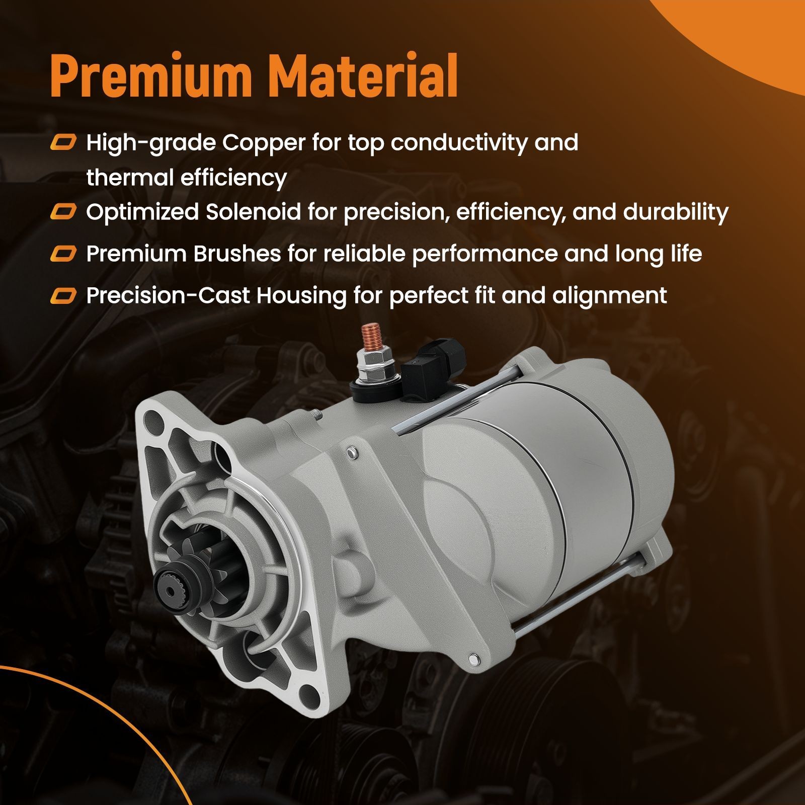 Starter For Kawasaki KAF620 Mule 3000 3010 3020 4000 2001-2011 617cc 18629 12V