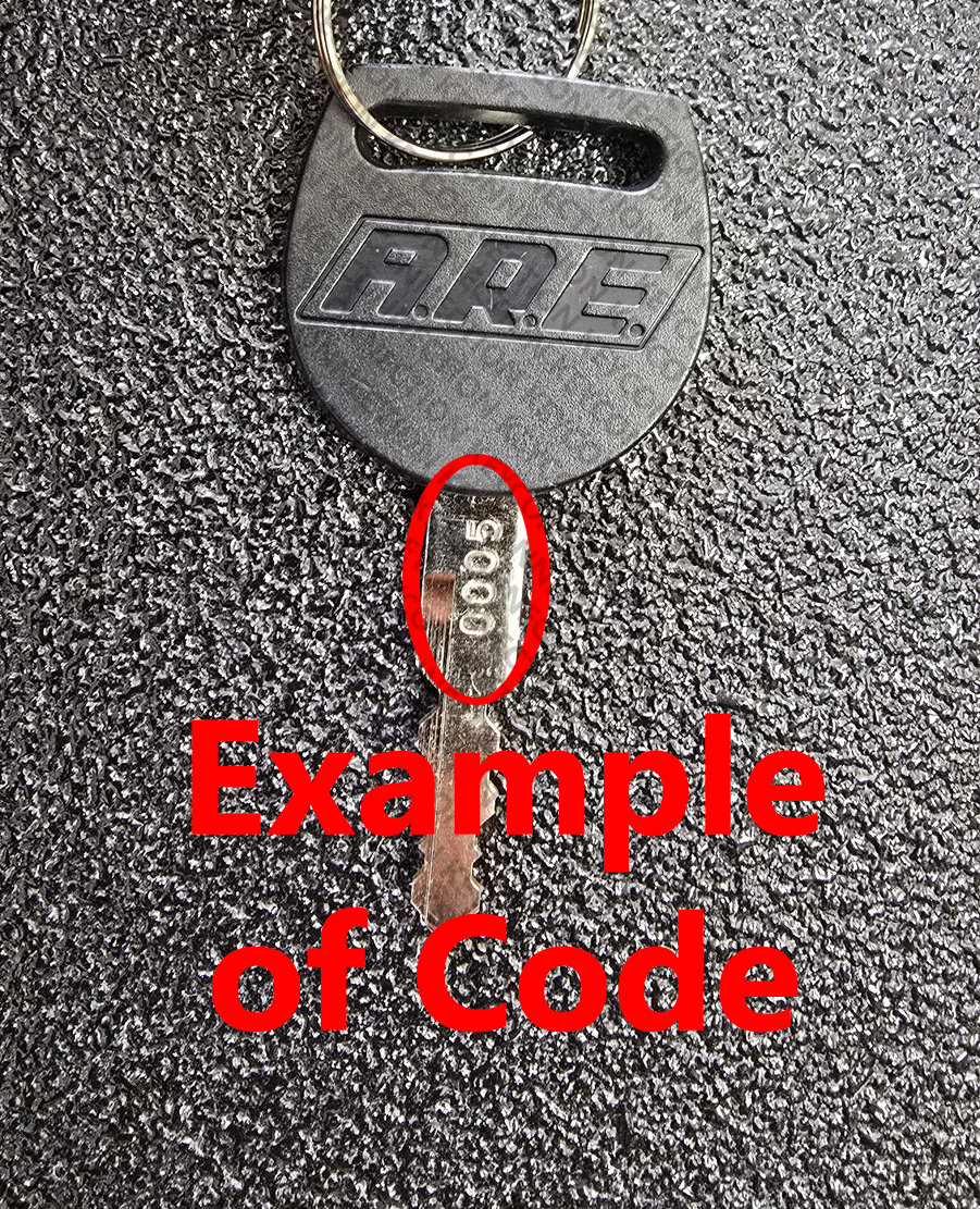 A.R.E. ARE Truck Cap Key Cut to Your Code 0001 - 0020