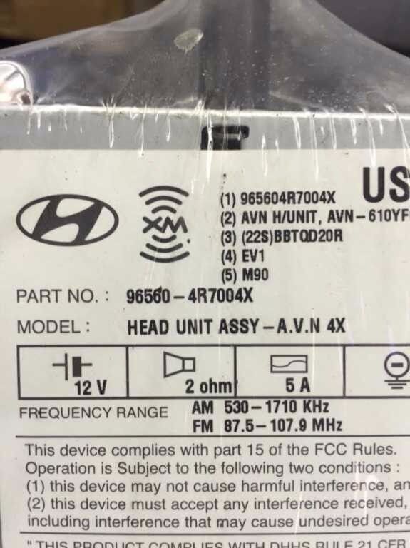 2013 2014 2015 HYUNDAI SONATA INFINITI OEM GPS NAVIGATION CD RADIO 965604R7004X
