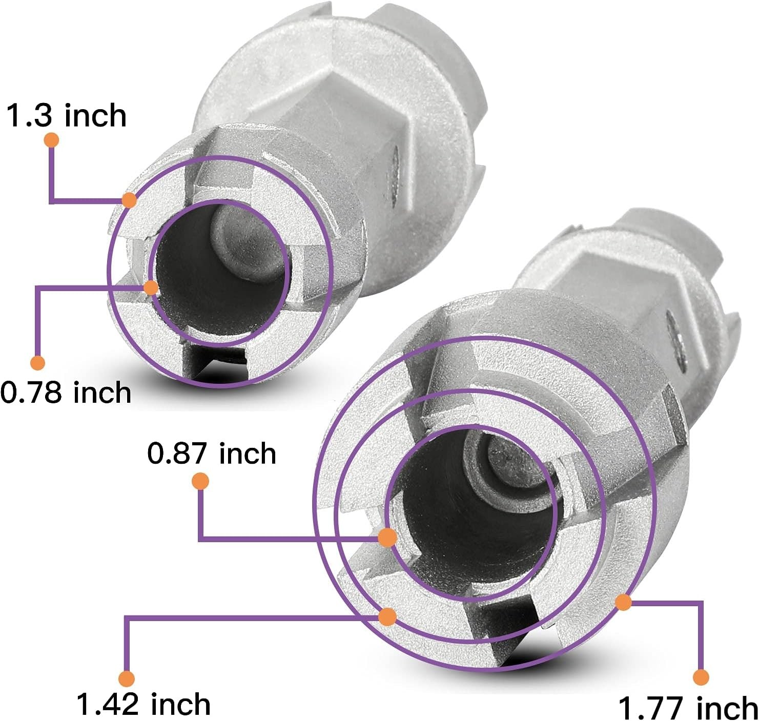 Tub Drain Remover & Basin Wrench, Dual Ended Ratchet Wrench Use to Silver