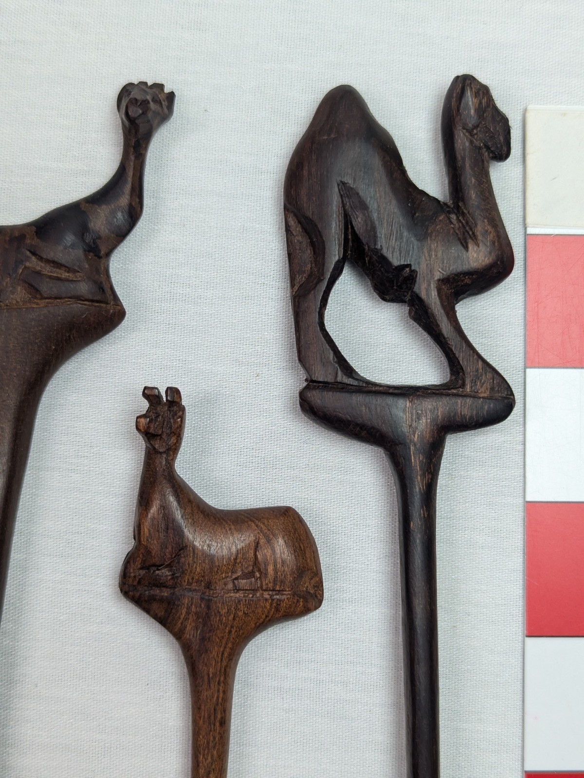 African Hand Made Carved Wooded Elephant Divided Bowl & Animal Serving Utensils