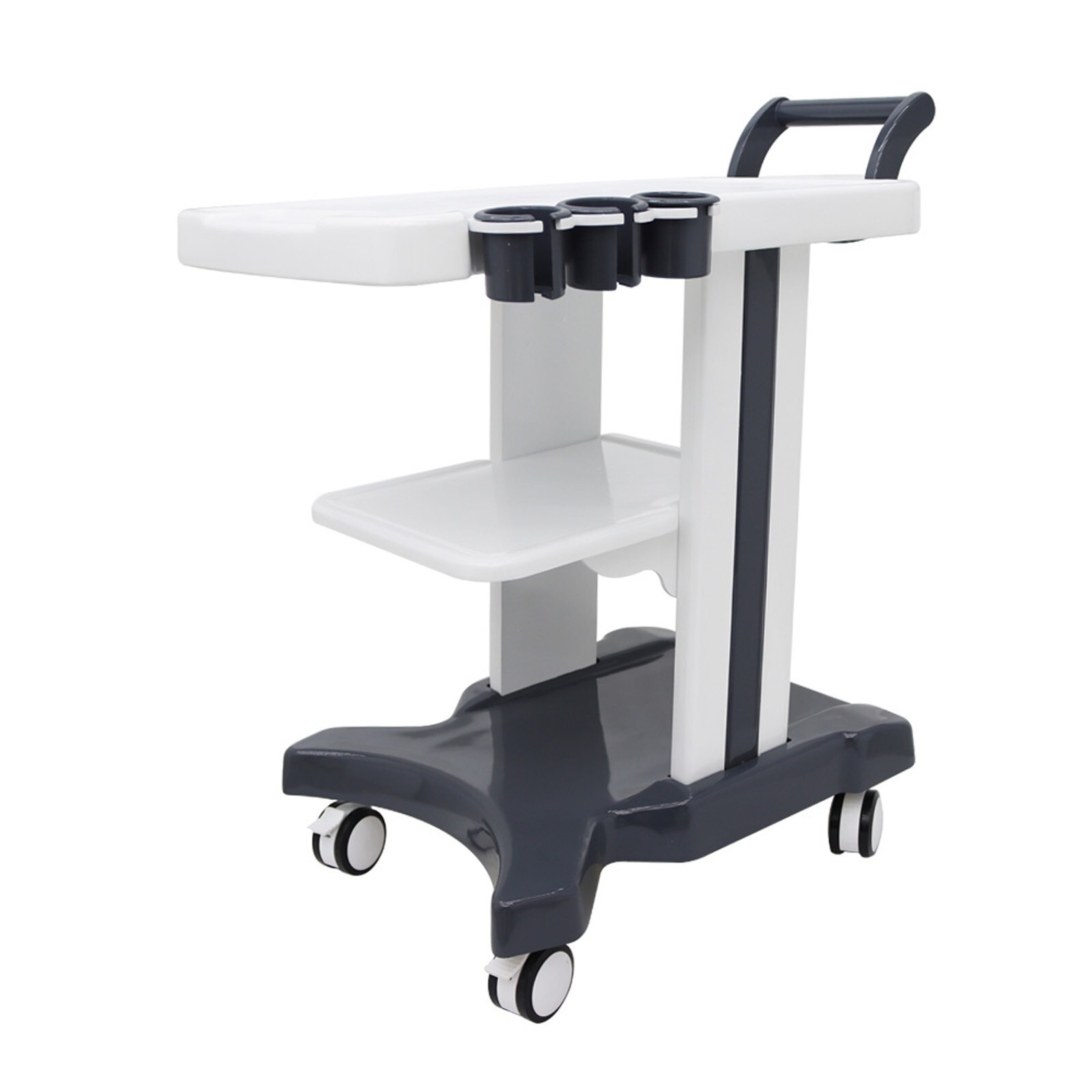 3 Holes ABS Mobile Trolley Cart for Portable Ultrasound Scanner System w/Wheels
