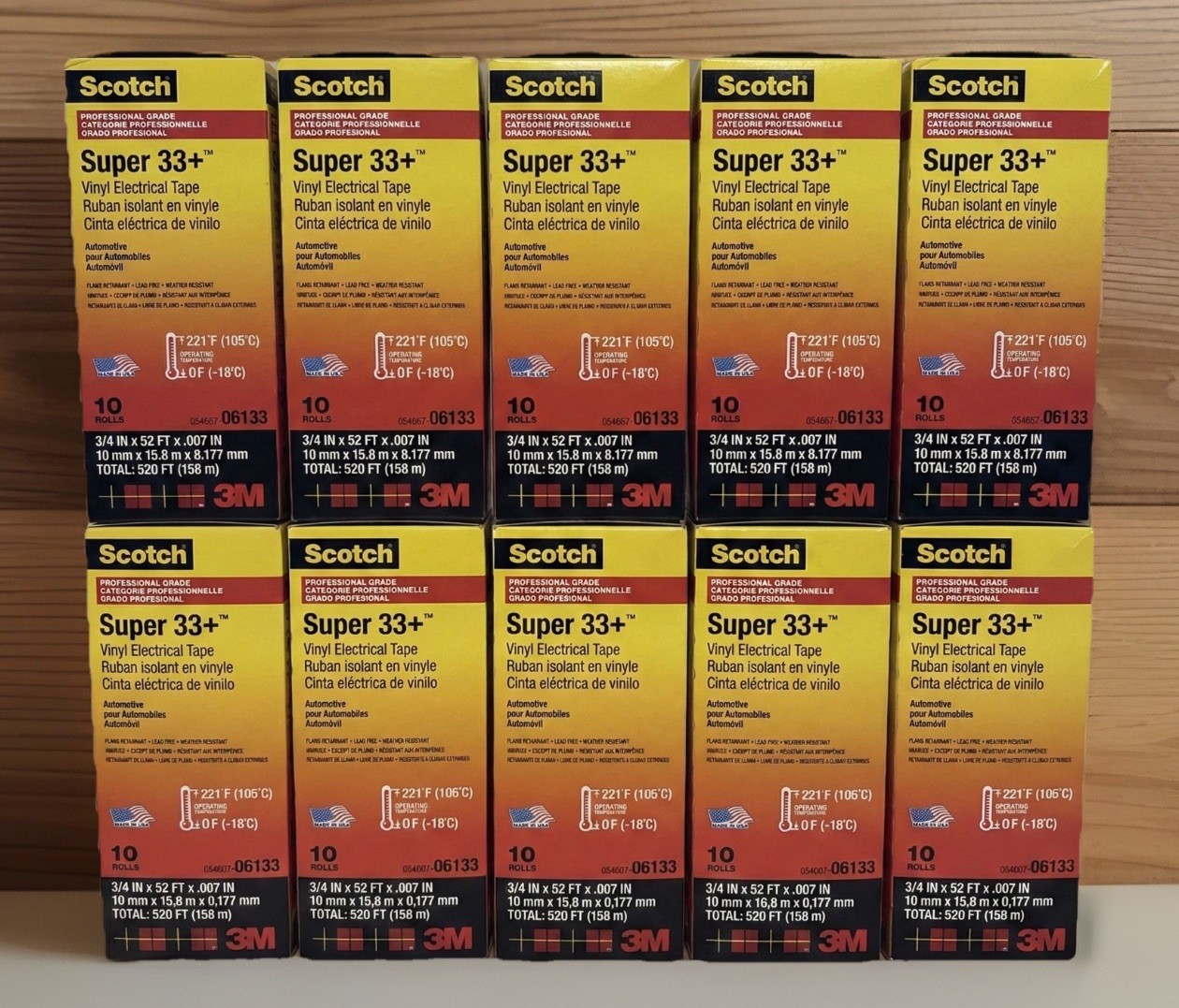 ✅100 Rolls ✅Scotch 3M Super 33+  Vinyl Electrical Tape 06133 ✅52ft ✅BLACK