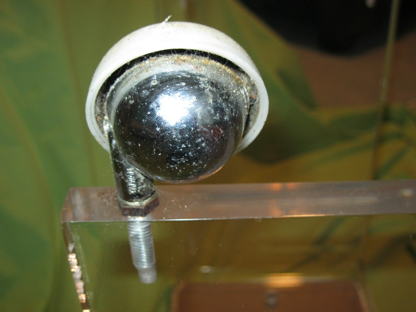 Vintage 1970's MCM Heavy Lucite RIALTO Vanity Stool WATERFALL BENCH Vinyl Seat