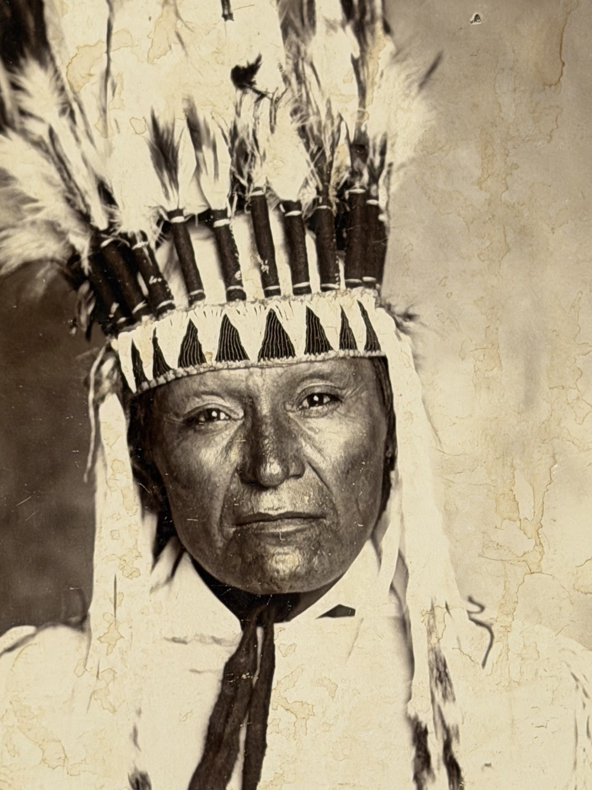 Vintage Native American Indian Cabinet Card; Fort Sill;