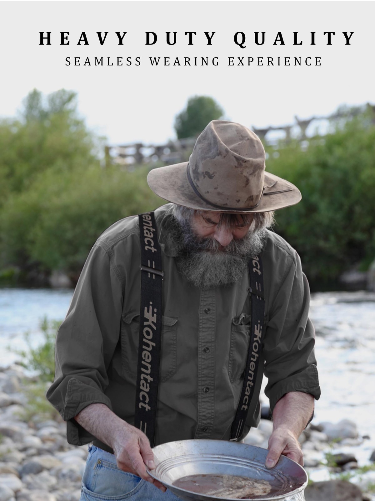 Menâ€™s Industrial Strength Work Suspenders 2-Inch Wide X-Back Heavy Duty Brace