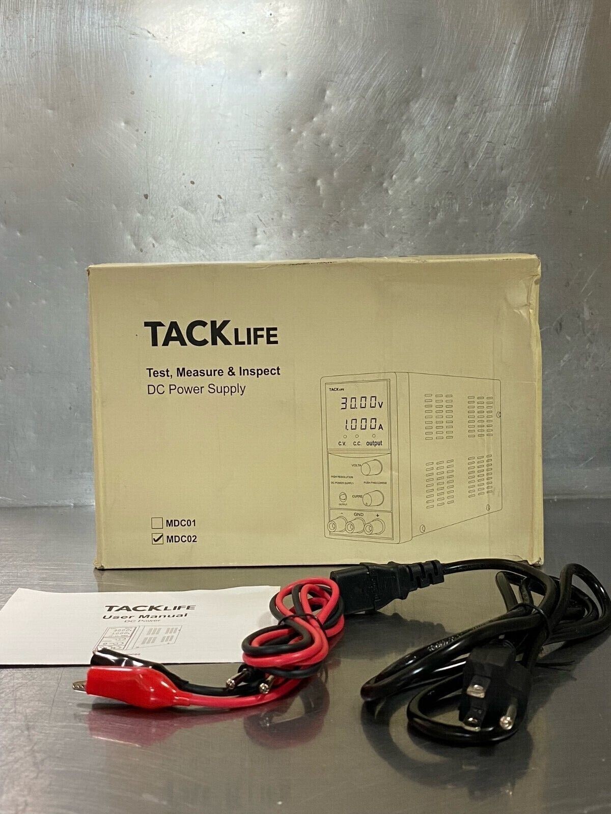 TACKLIFE 0-30V DC 10-AMP Variable Power Supply Course /Fine Adjustment 12V MDC02