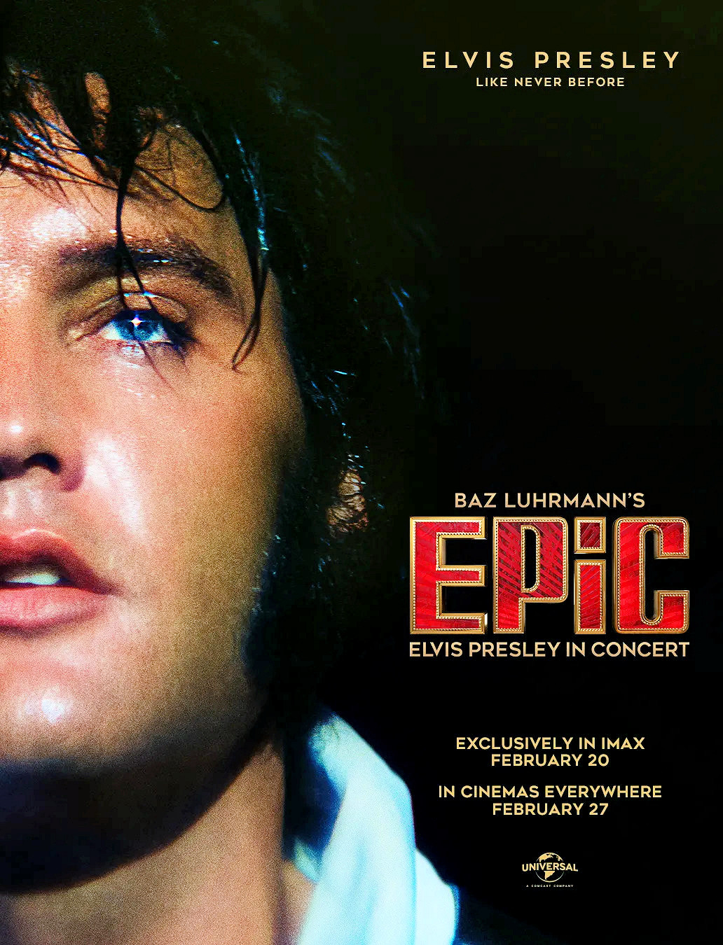 Epic Elvis Presley in Concert  11" X 14.5"  Collector's Poster