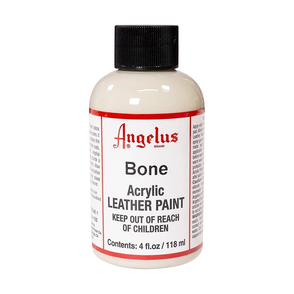 Angelus Acrylic Leather Paint Bone 4 fl oz Bottle 118ml