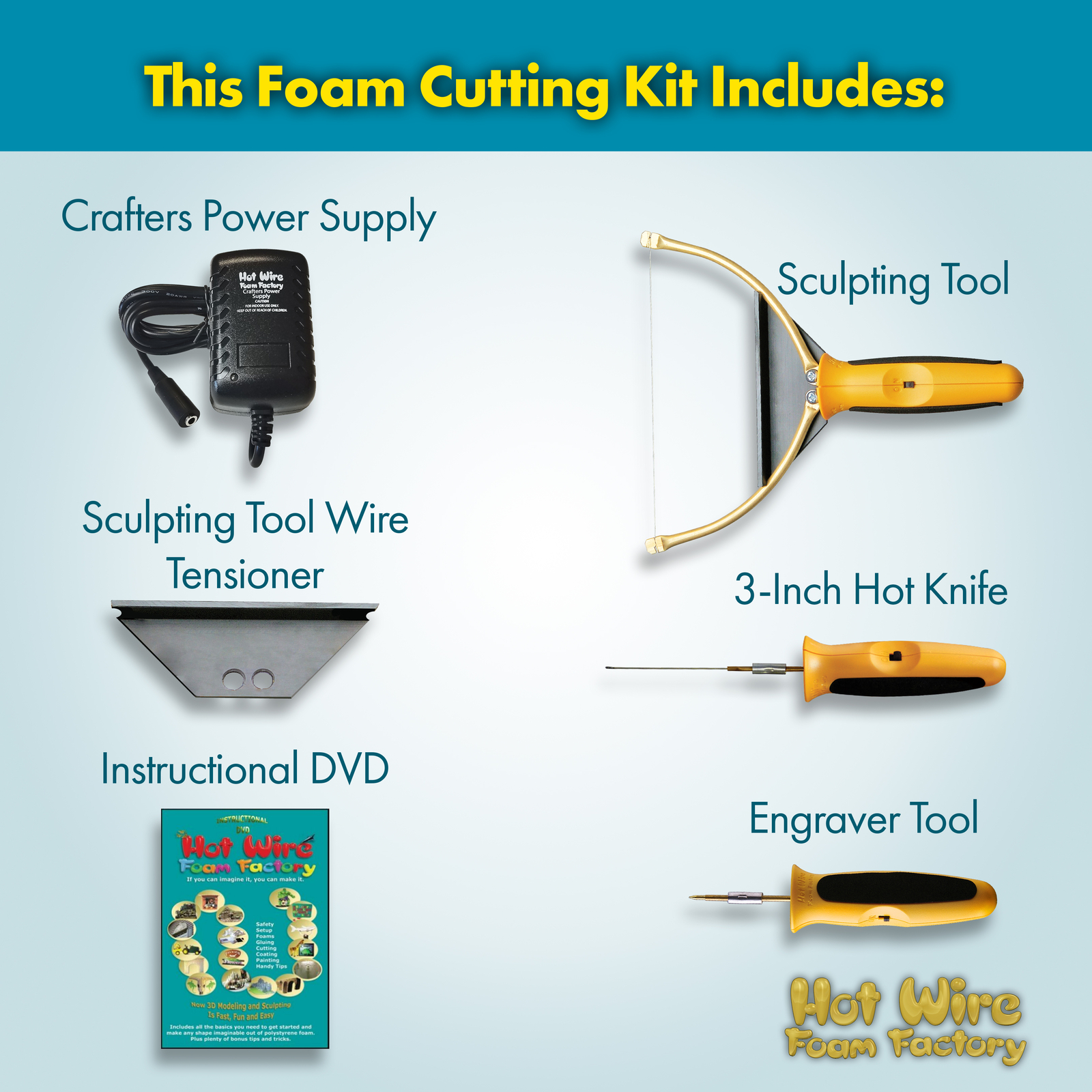 Hot Wire Factory Crafters 3-In-1 Foam Cutting Kit
