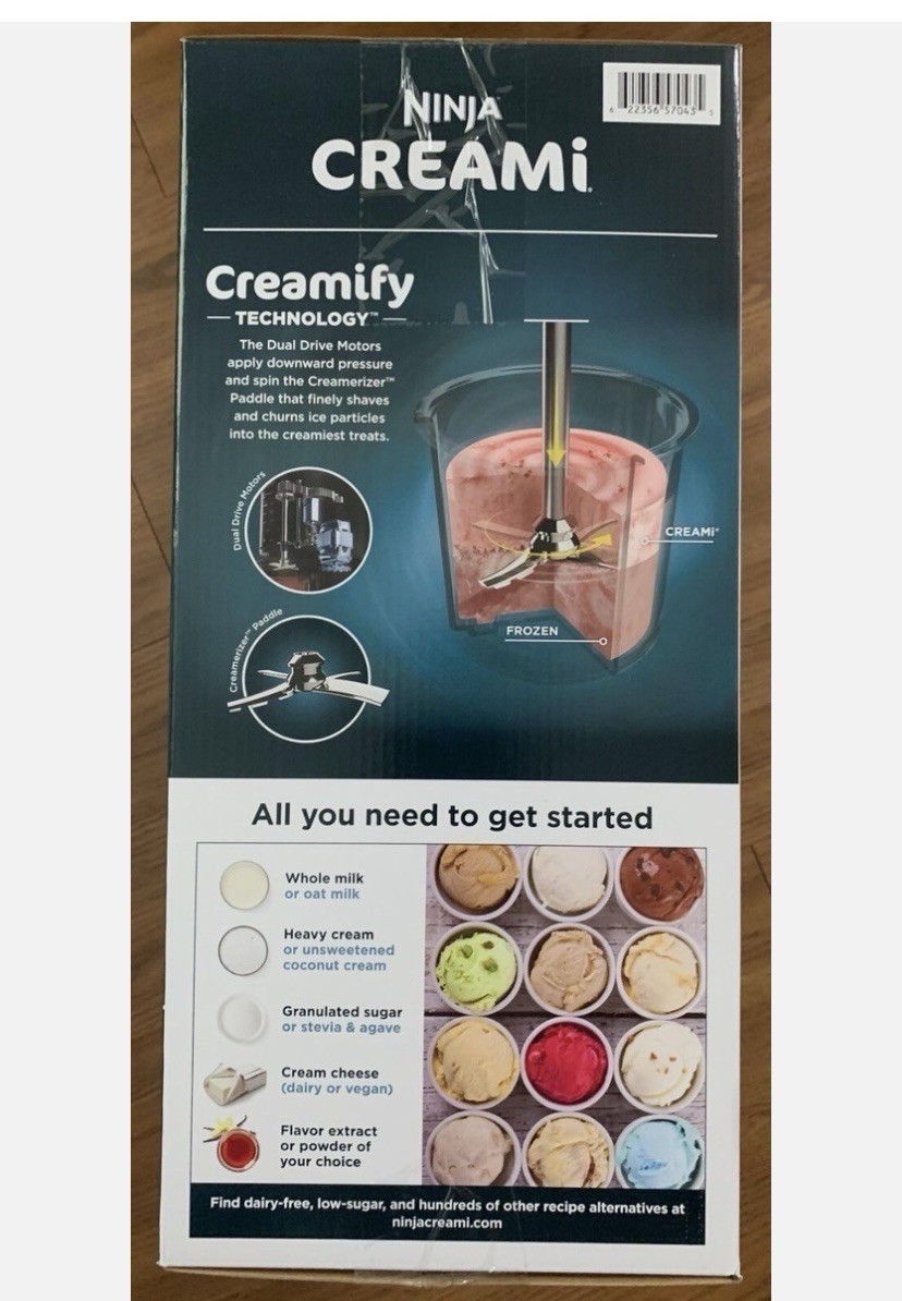 Ninja CREAMi (Tiktok) Ice Cream Maker 7 One-Touch Programs for Gelato NC300 NEW