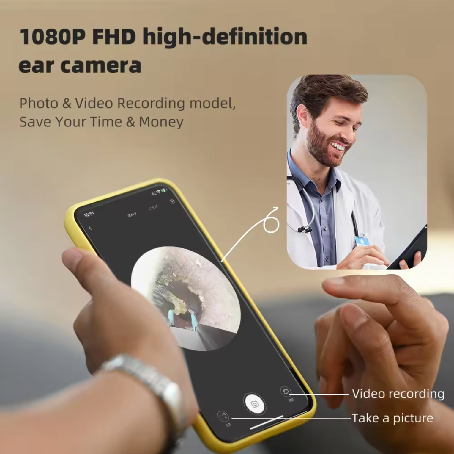 BEBIRD Note5 Pro Visual Smart 10 Megapixel HD Ear Wax Removal Endoscope Camera