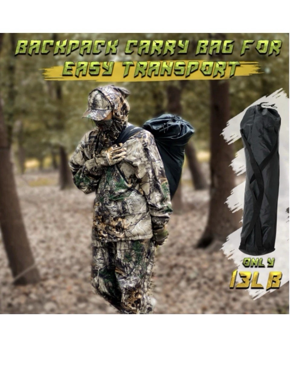 Hunting Blind, 2 Person Pop Up Blinds 360 Degree See Through, Portable Durable