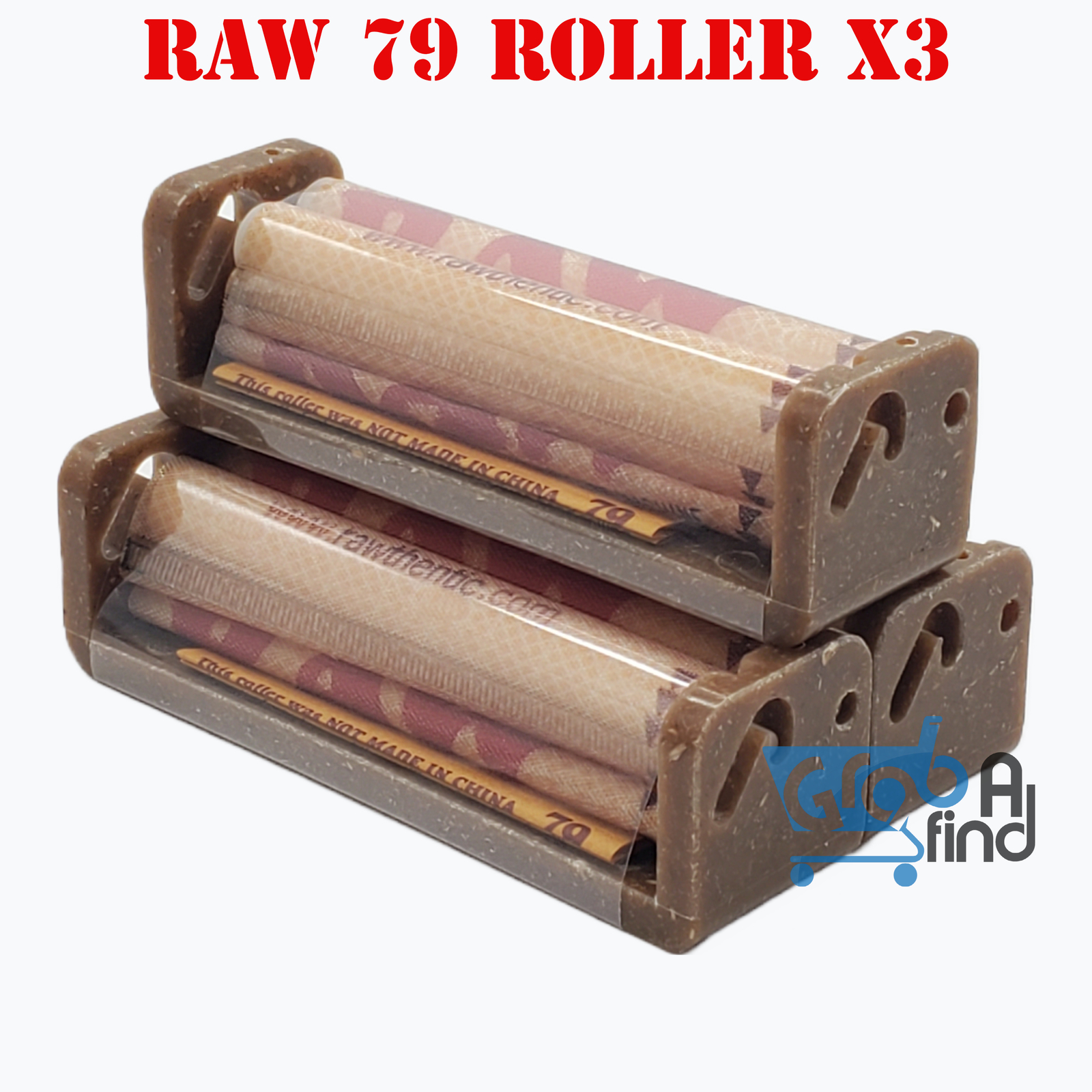 Raw Hemp Plastic Cigarette Rolling Machine, 79mm/1-1/4 - 3 Pack