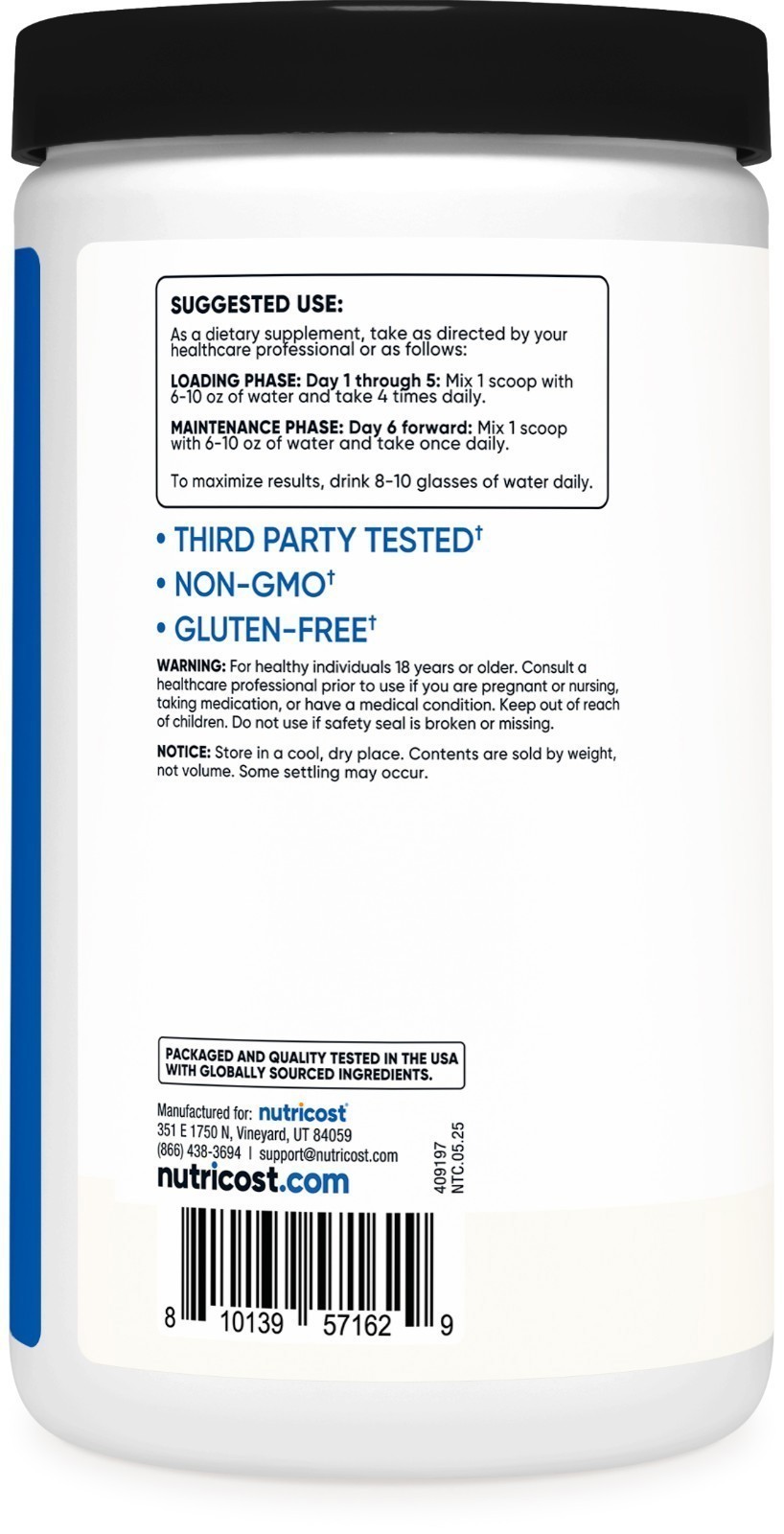 Nutricost Pure Creatine Monohydrate 500 Gram Powder