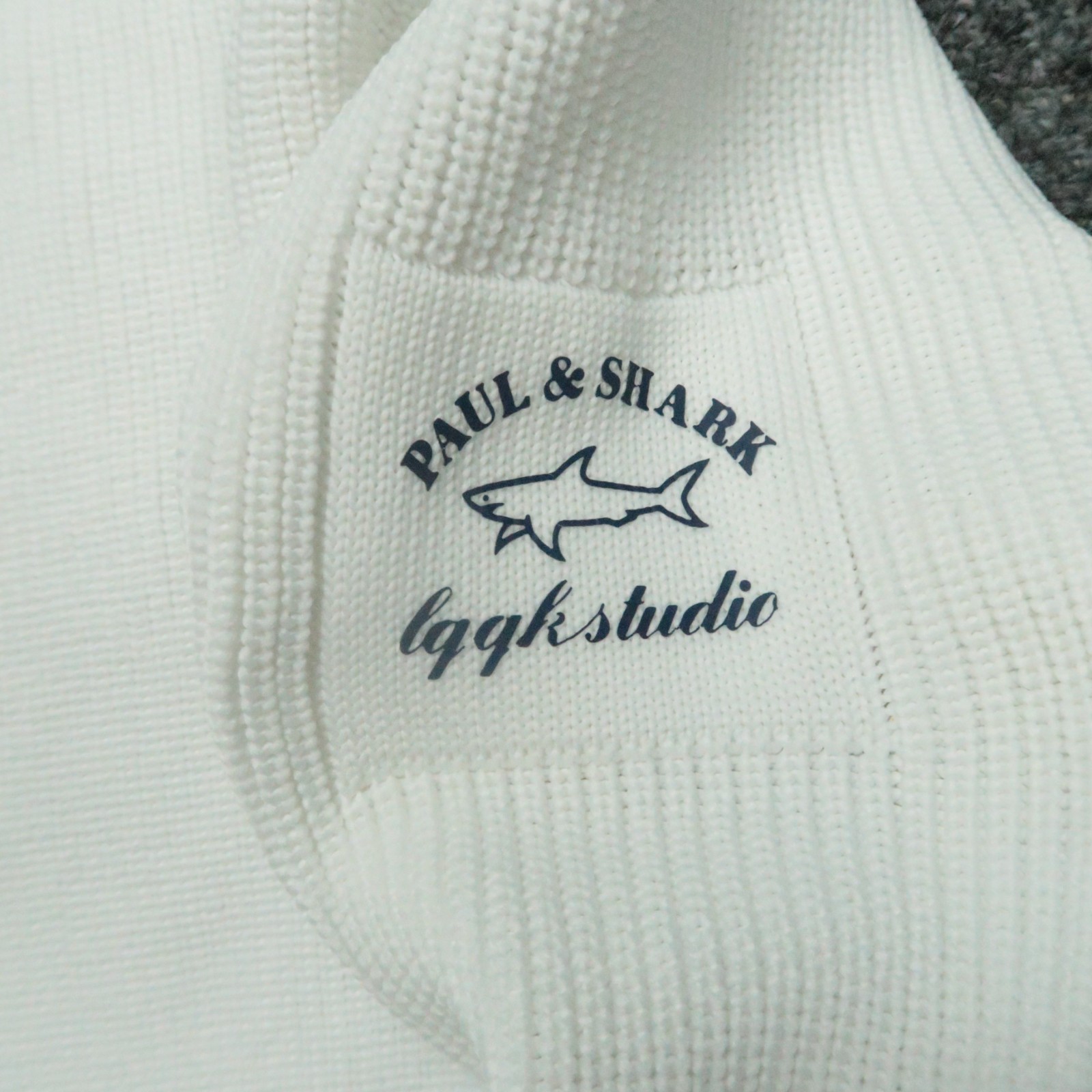 Paul & Shark Sweater Mens Large White Pullover Crew Waffle LQQK Studio