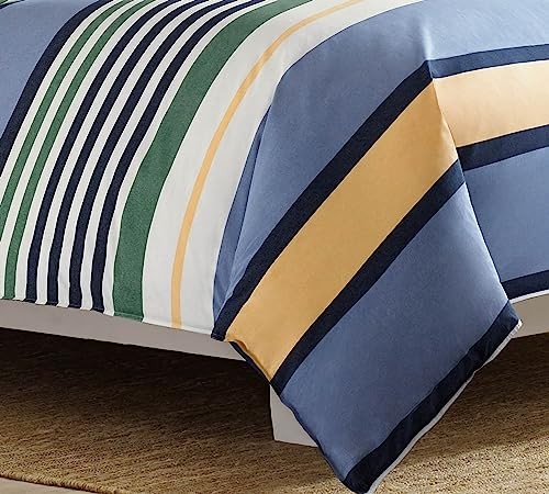 - Comforter Set, Reversible Cotton Bedding with Matching Sham, Twin Casual